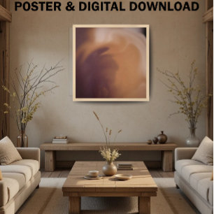 Aquarelle dans les tons Brown pour affiche de déco