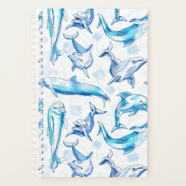 aquarelle dauphin poisson sans soudure motif, daup (Devant)