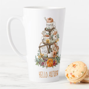 Aquarelle d'automne Citrouilles Latte Mug