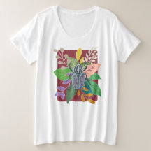 Aquarelle de coléoptère bleu