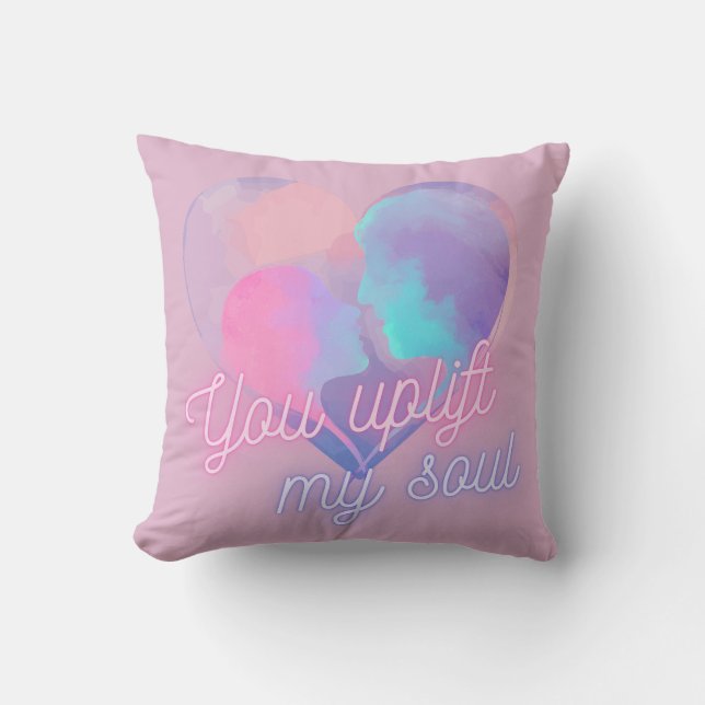 Aquarelle de Coussin d'âme Uplift Aimer Art Aiguil (Recto)