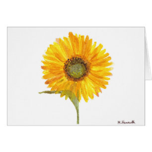 Aquarelle de fleurs jaunes de tournesol