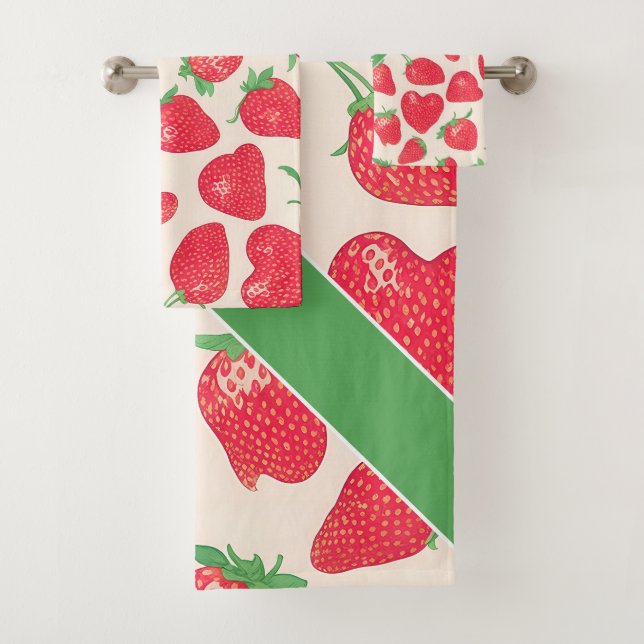 Aquarelle de fraise Motif coloré (En situation)