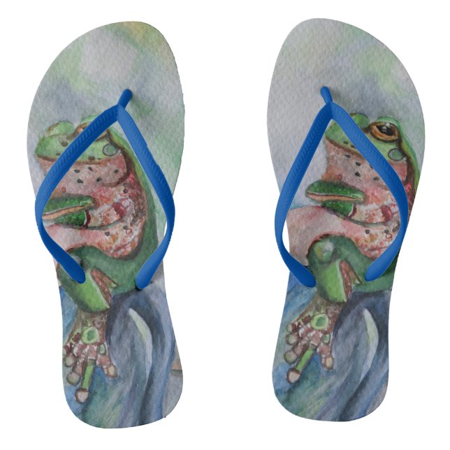 Aquarelle de grenouille tongs (Semelle)