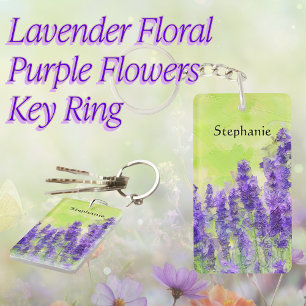 Aquarelle de lavande Floral violet Jaune Art