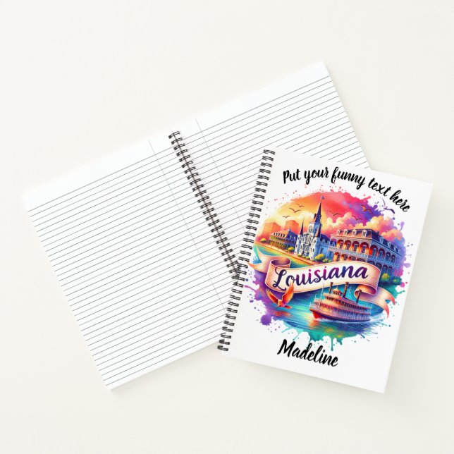 Aquarelle de Louisiane sur le carnet (Intérieur)