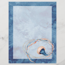 Aquarelle de méduse - Lettre sans papier