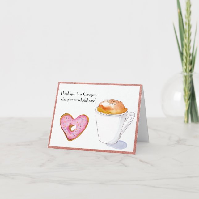 Aquarelle de Merci et de café (Devant)