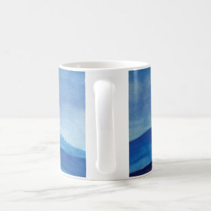 Aquarelle de montagne paysage Art White Mug
