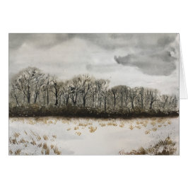 AQUARELLE DE NEIGE   D'HIVER