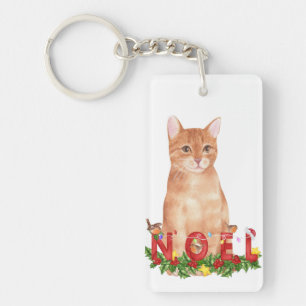 Aquarelle de Noël Tabby Cat
