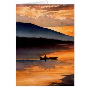 Aquarelle de paysage "de passage du Yukon"