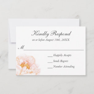 Aquarelle de pivoines roses luxuriantes RSVP flora