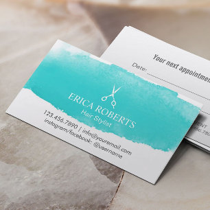 Aquarelle de rendez-vous de styliste en coiffure