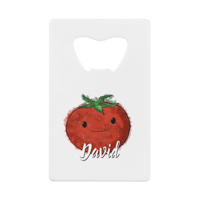 Aquarelle de tomate mignonne Nom personnalisé (Devant)
