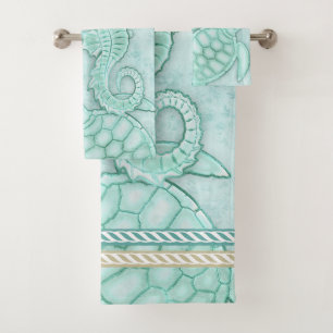 Aquarelle de tortue de mer Aqua ID751
