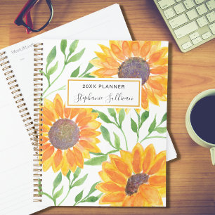 Aquarelle de tournesol jaune personnalisée 2021
