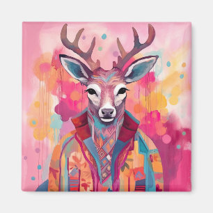 Aquarelle Deer Magnet