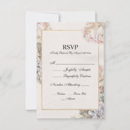 Aquarelle délicate Faire-part de mariage florale R