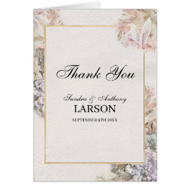 Aquarelle délicate Mariage Merci