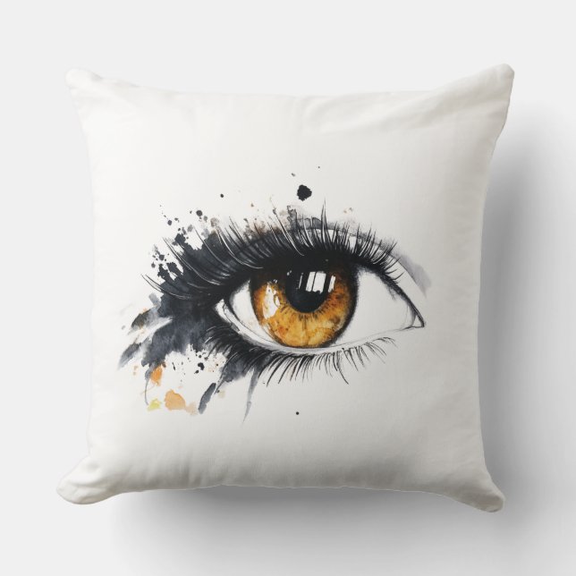 👁️ Aquarelle des mysteriösen Auges🎨 Kissen (Vorderseite)