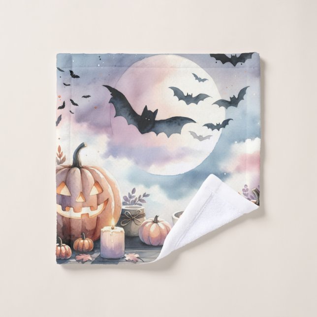 Aquarelle d'Halloween (Gant de toilette)