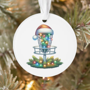 Aquarelle Disque Golf Thème Noël Personnalisé