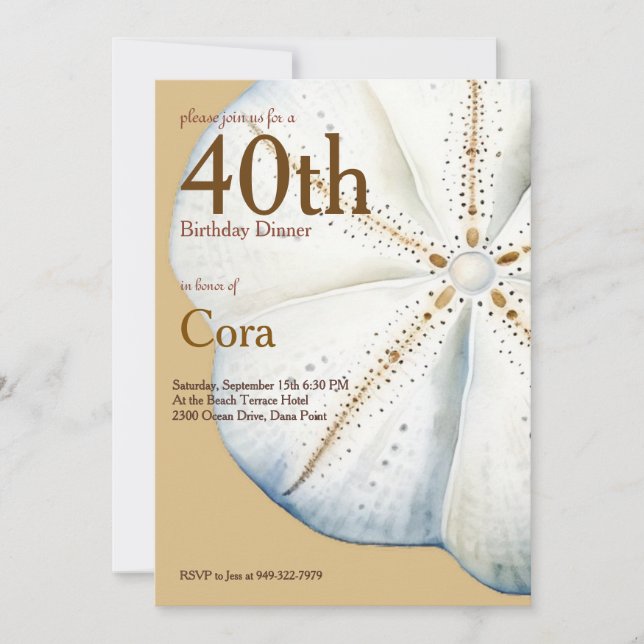 Aquarelle Dollar Anniversaire Invitation (Devant)