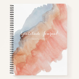 Aquarelle douce Gratitude Journal personnalisée