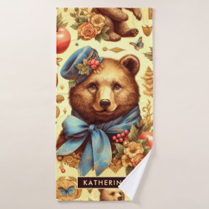 Aquarelle d'ours Vintage