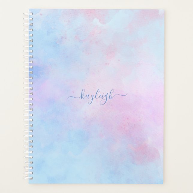 Aquarelle Dreamy Rose bleu turquoise (Devant)