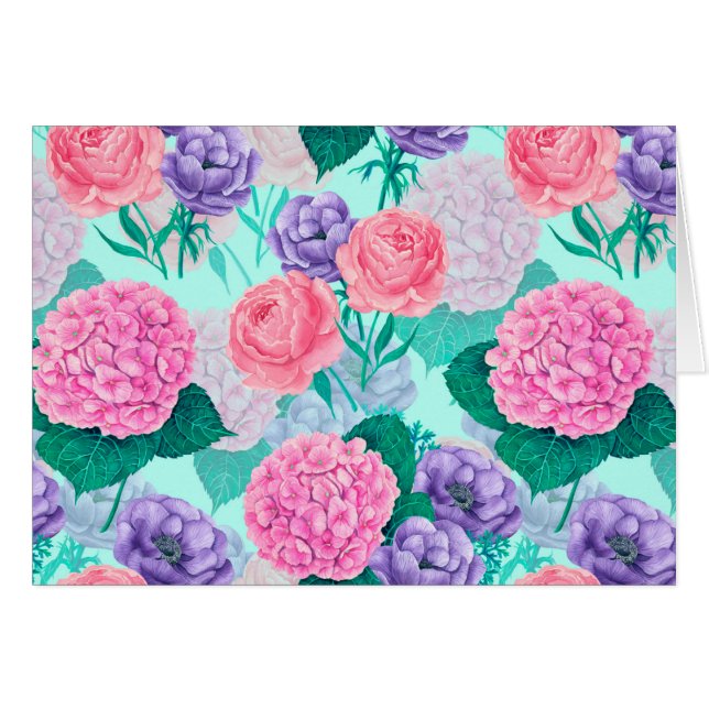 Aquarelle du jardin de printemps 2 (Devant horizontal)