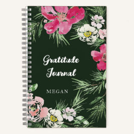 Aquarelle du Journal de Gratitude rouge et rose