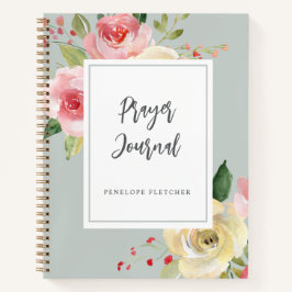 Aquarelle du journal de prières Fleurs lumineuses