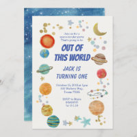 Aquarelle du système solaire Invitation de la part