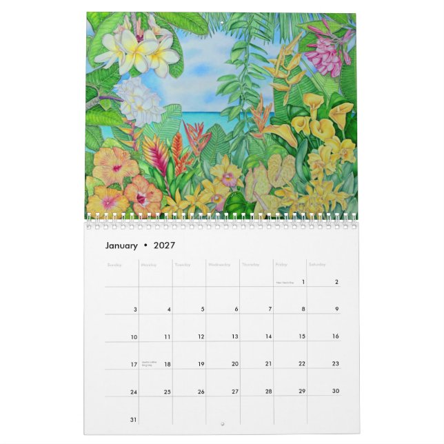 Aquarelle durch Joel W. Carlson Kalender (Jan 2027)
