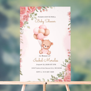 Aquarelle Eléphant mignonne Bébé Fille Douche