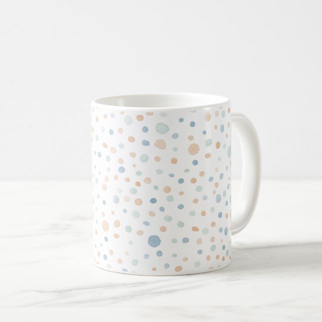 Aquarelle Elliot Confetti Points Mug Classique (Devant droit)