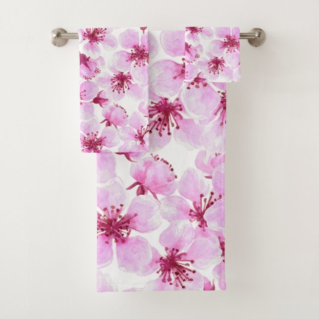 Aquarelle en fleurs de cerisier (En situation)