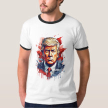 Aquarelle en gras Donald Trump T-shirt design