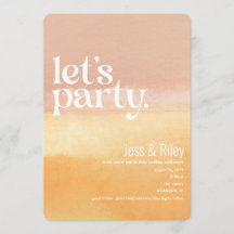 Aquarelle en gras Faisons la Faire-part de mariage