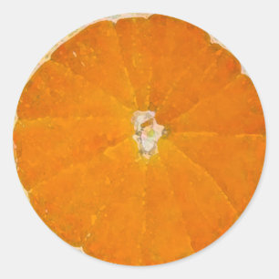 Aquarelle en tranche orange - autocollant