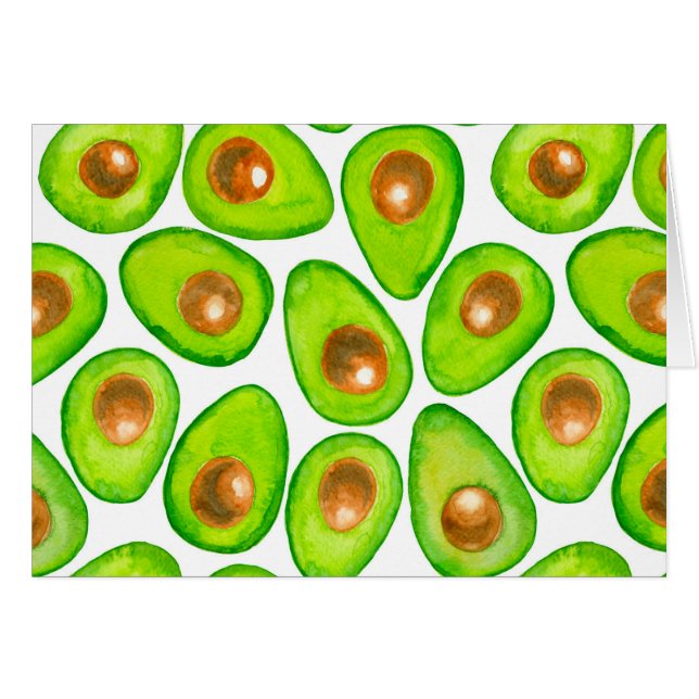 Aquarelle en tranches d'Avocado (Devant horizontal)