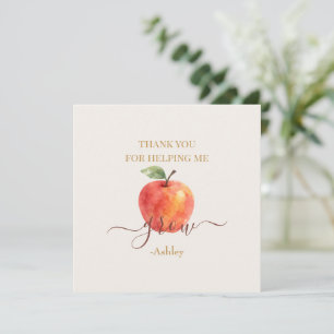 Aquarelle Enseignant Apple - Cartes de Remerciemen