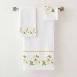 Aquarelle et stylo Magnolia Motif à