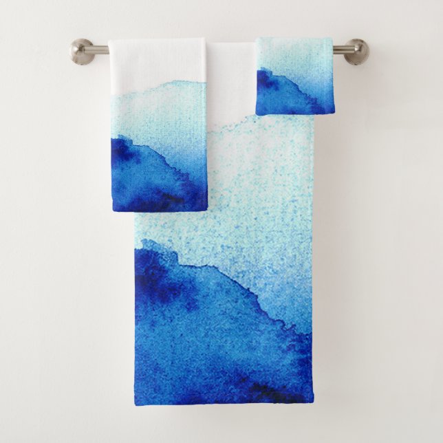 Aquarelle éthérée bleu indigo (En situation)