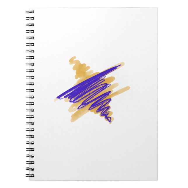 Aquarelle étoile de David en Carnet Or (Devant)