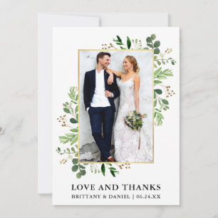 Aquarelle Eucalyptus Amour et Merci Mariage