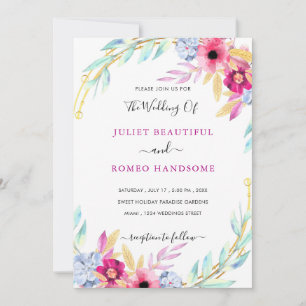 Aquarelle - Exemple de Faire-part de mariage Flora