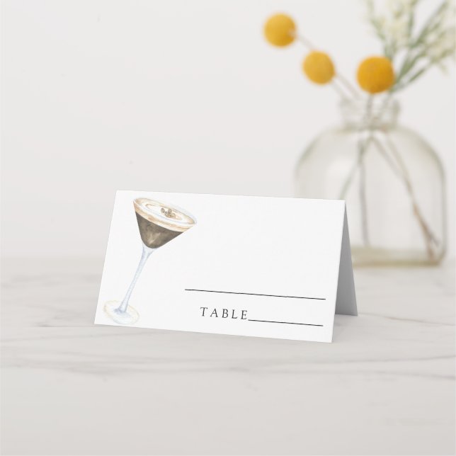 Aquarelle expresso martini - Cartes mariages (Devant)